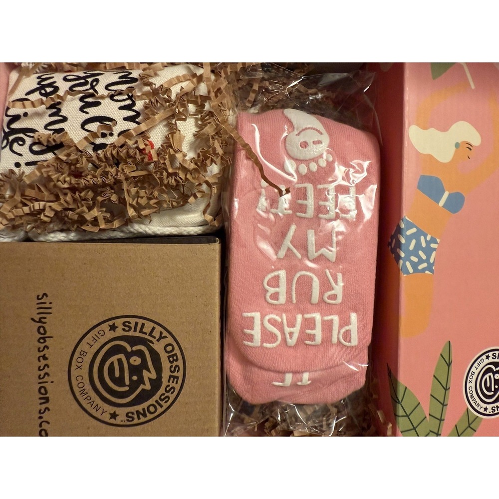 Silly Obsession Gift Box‎ for Mom. Gift Basket for Mom, Wife. Silver Necklace